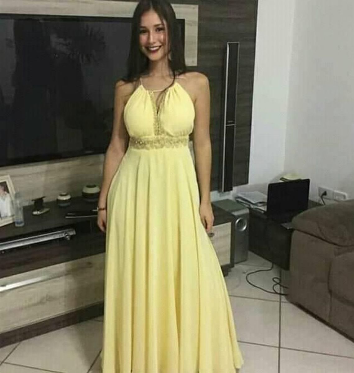 vestidos para formatura amarelo