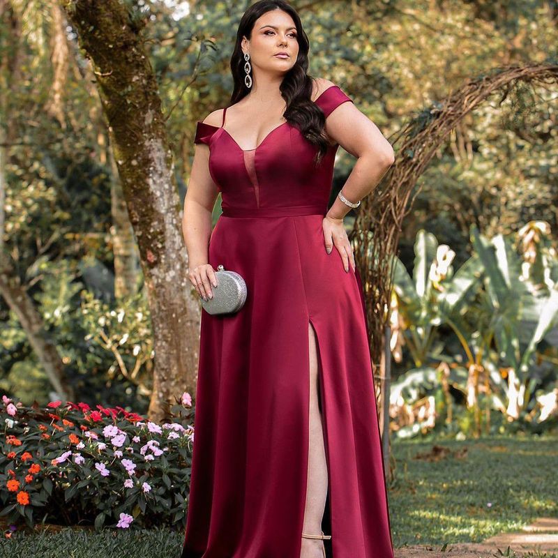 Vestido plus size de hot sale formatura