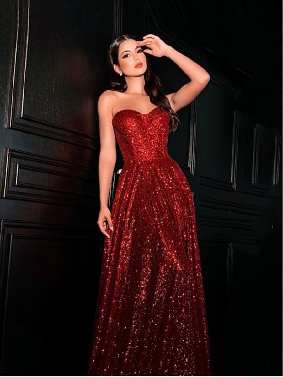 Vestido vermelho 2024 para formatura