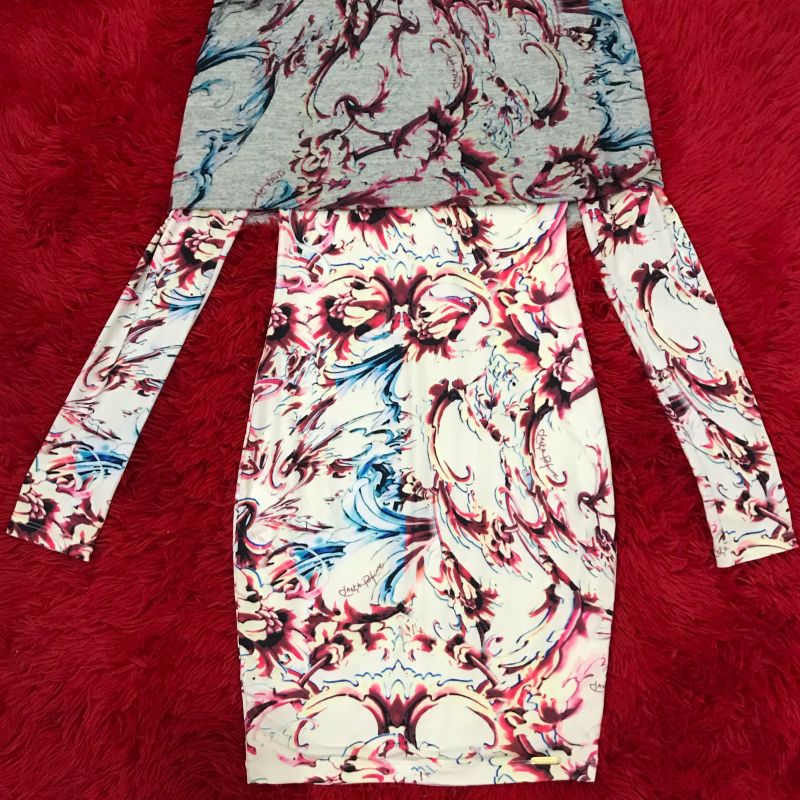 Vestido manga best sale longa lanca perfume