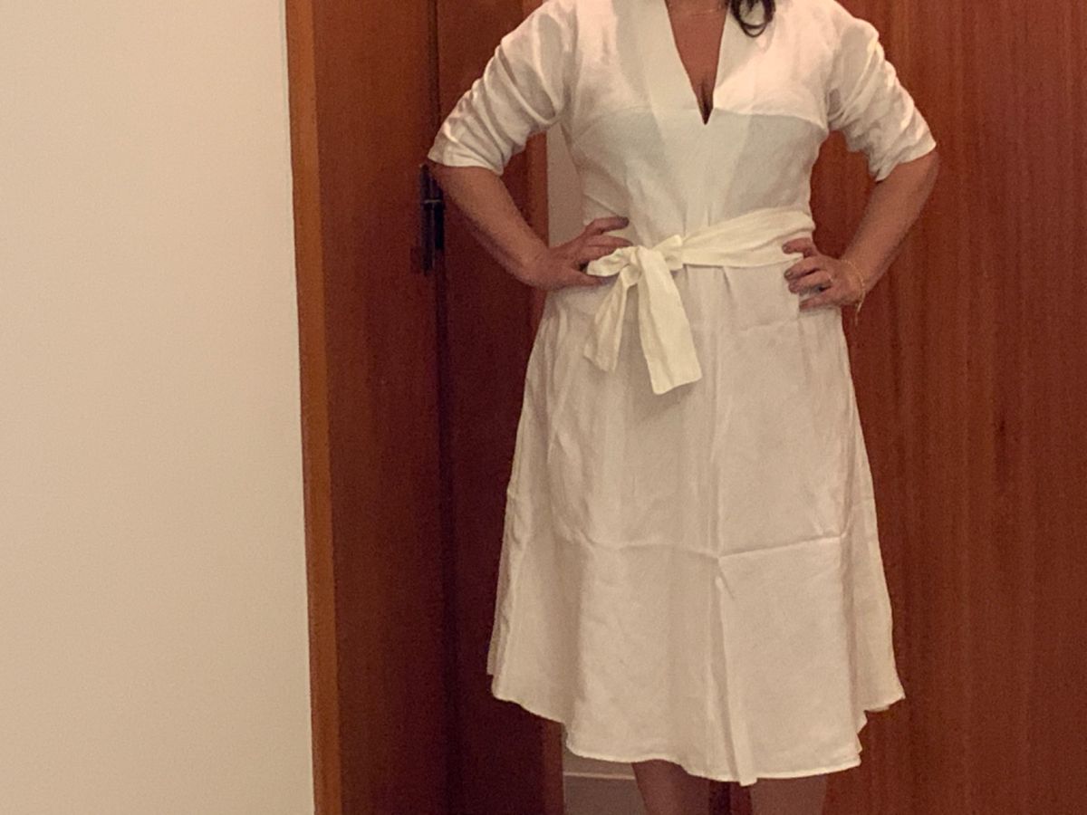 vestido de linho zara