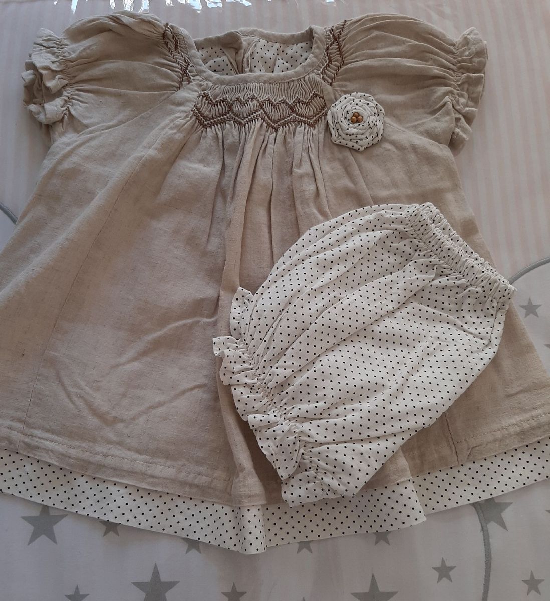 vestido de linho para bebe