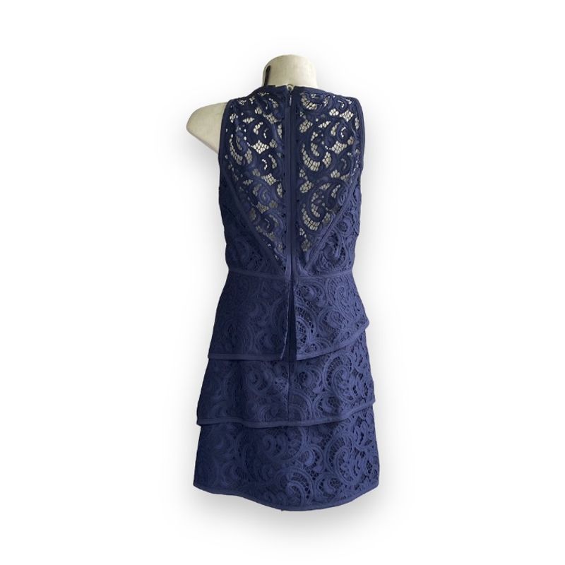Vestido de Luxo Bcbg Maxazria Rendado Azul Marinho | Bcbg Maxazria Usado  99276462 | enjoei
