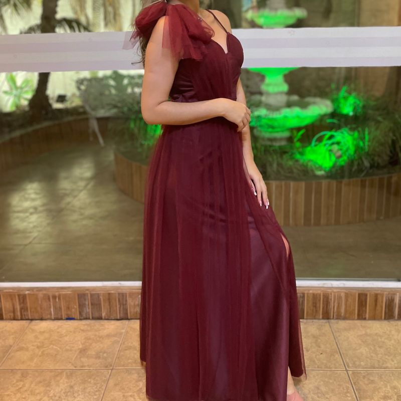 Vestido de hot sale madrinha bordo