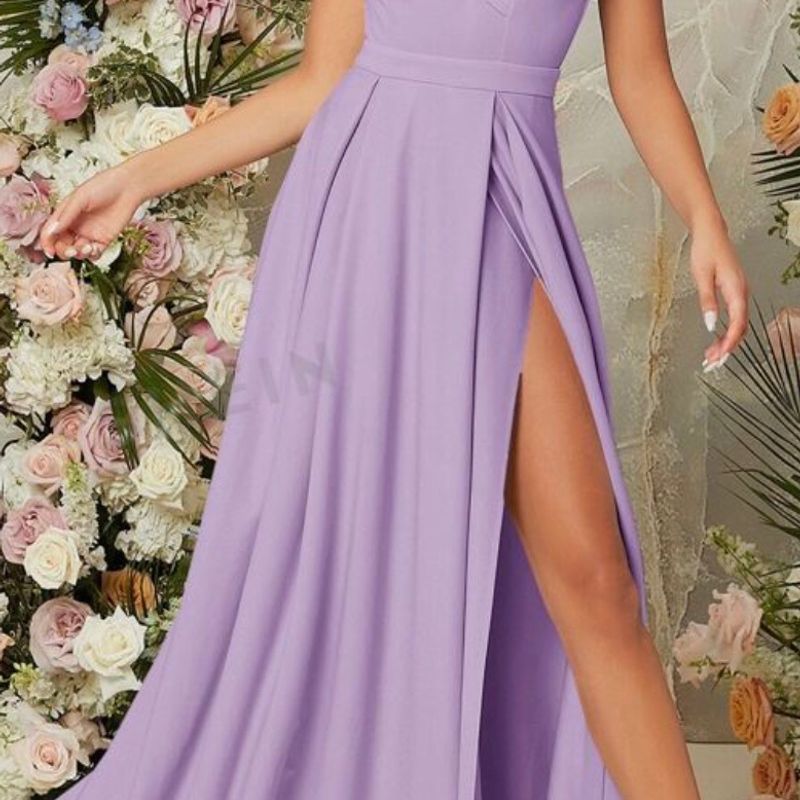 Vestido de Madrinha Festa Lilás Lavanda Shein Usado 103023791