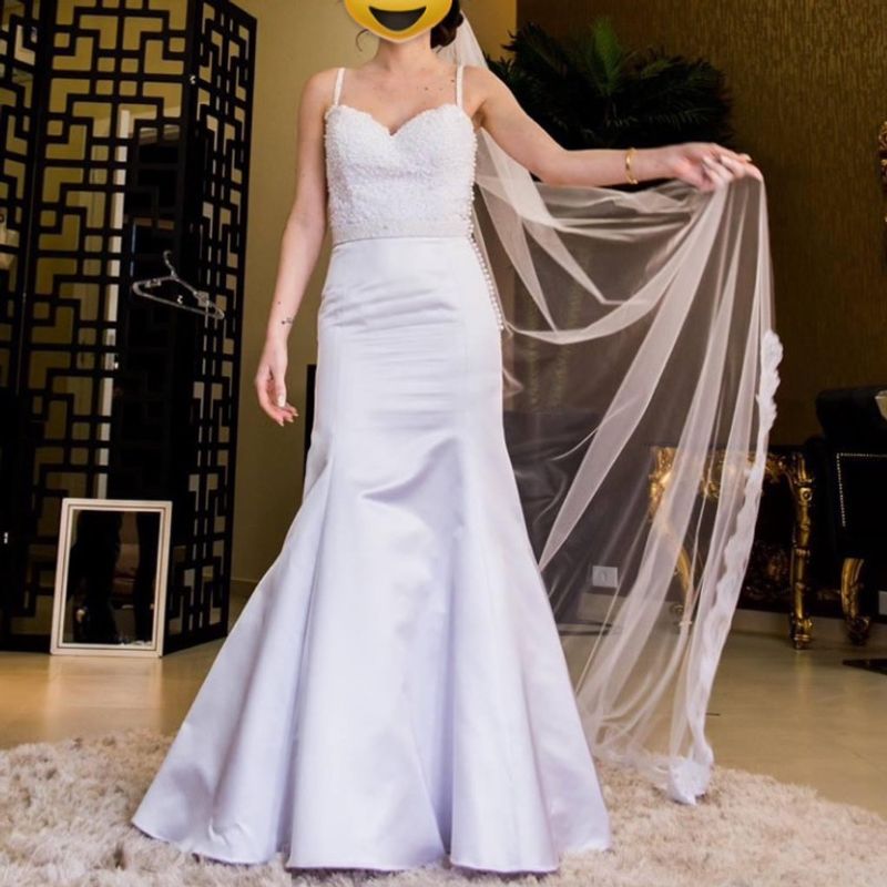 Vestido Noiva Princesa Tule Brilho Bordado