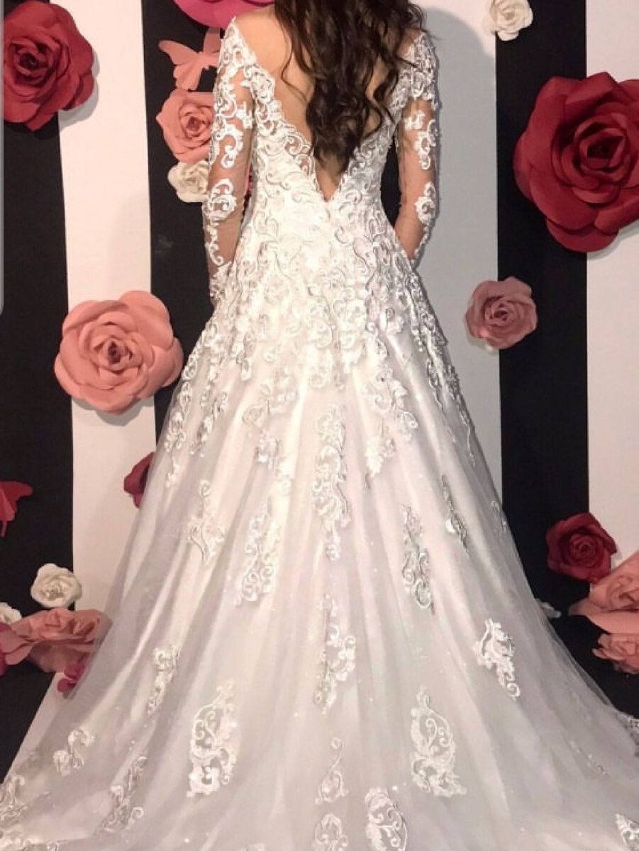 vestido de noiva em renda arabesco