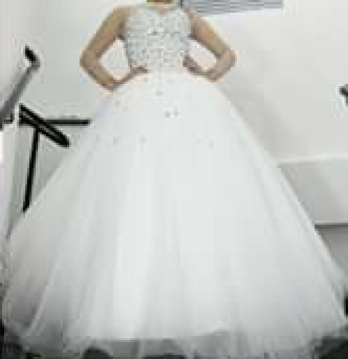 vestido de debutante branco longo