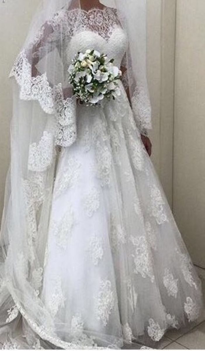 vestido de noiva com renda francesa