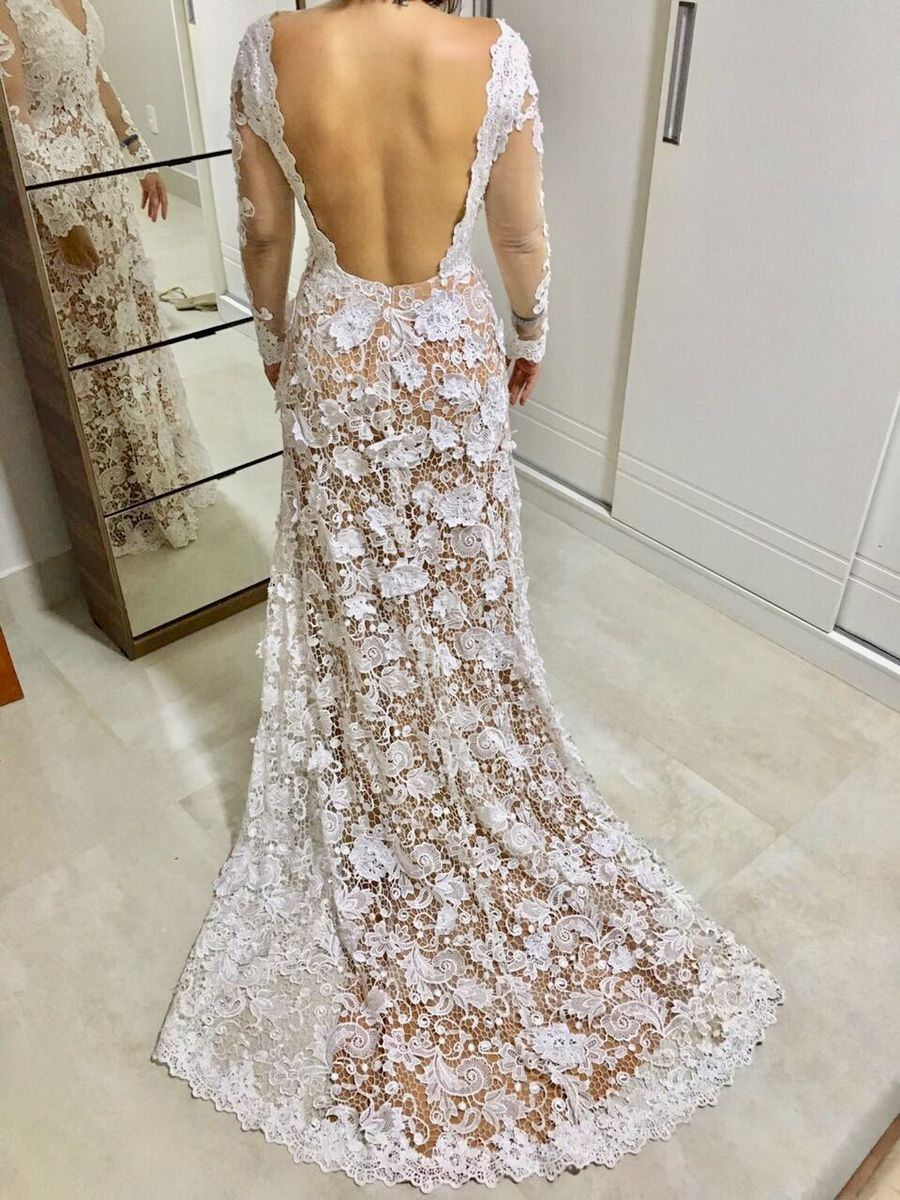 renda guipir para vestido de noiva