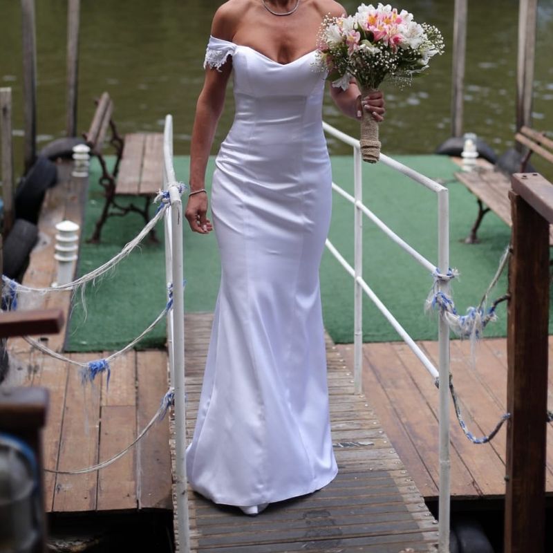 Vestido de seda store casamento