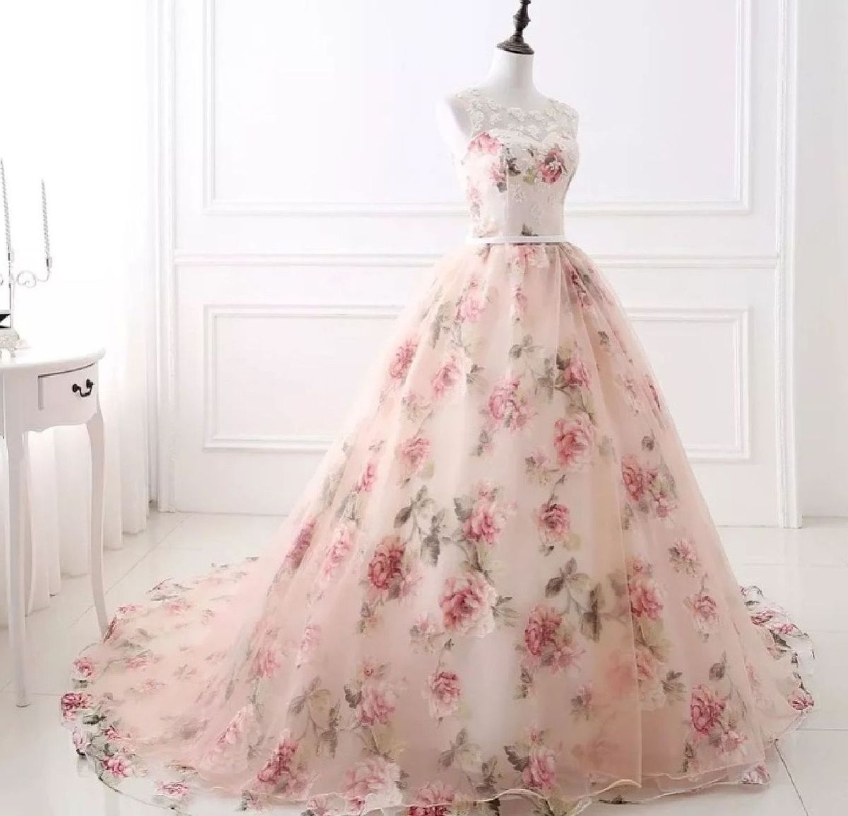 vestido de noiva floral