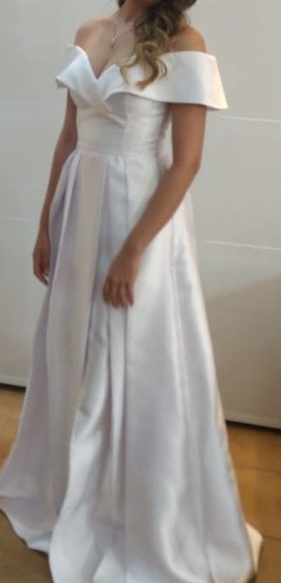 vestido longo de tafeta para casamento