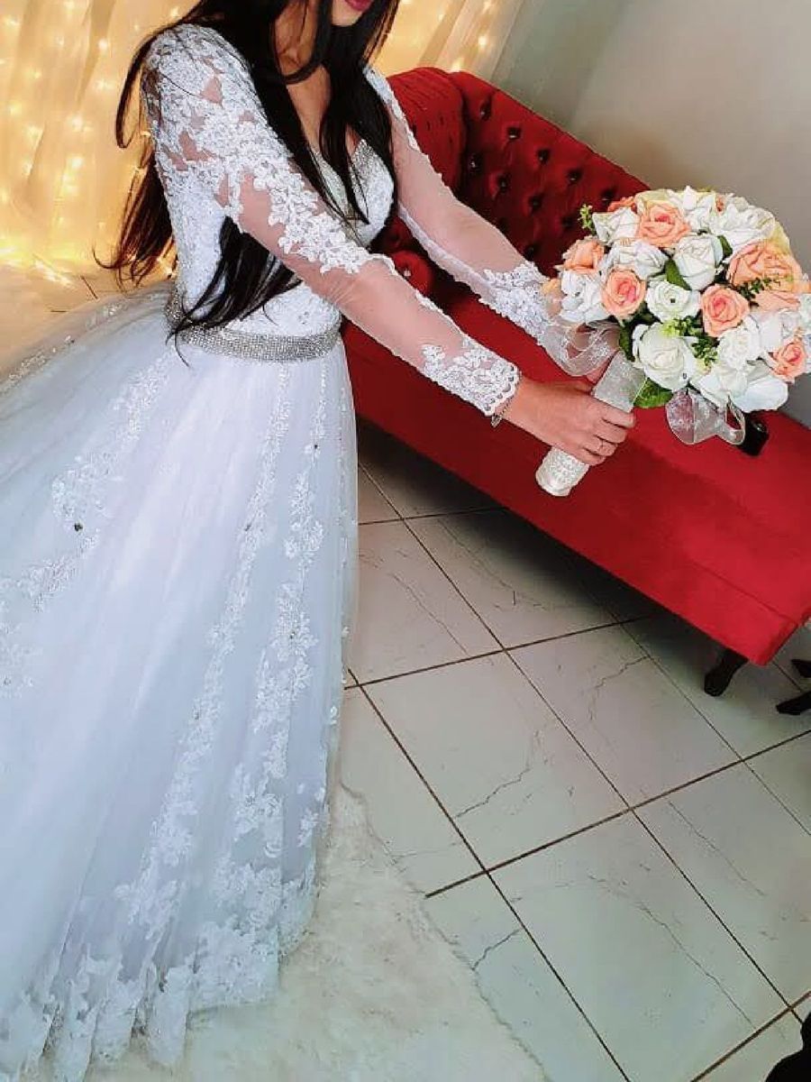 Vestido de Noiva Princesa com Pedrarias