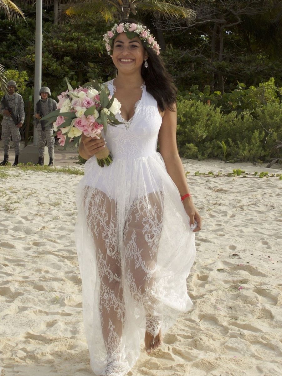 vestido de noiva hot pants