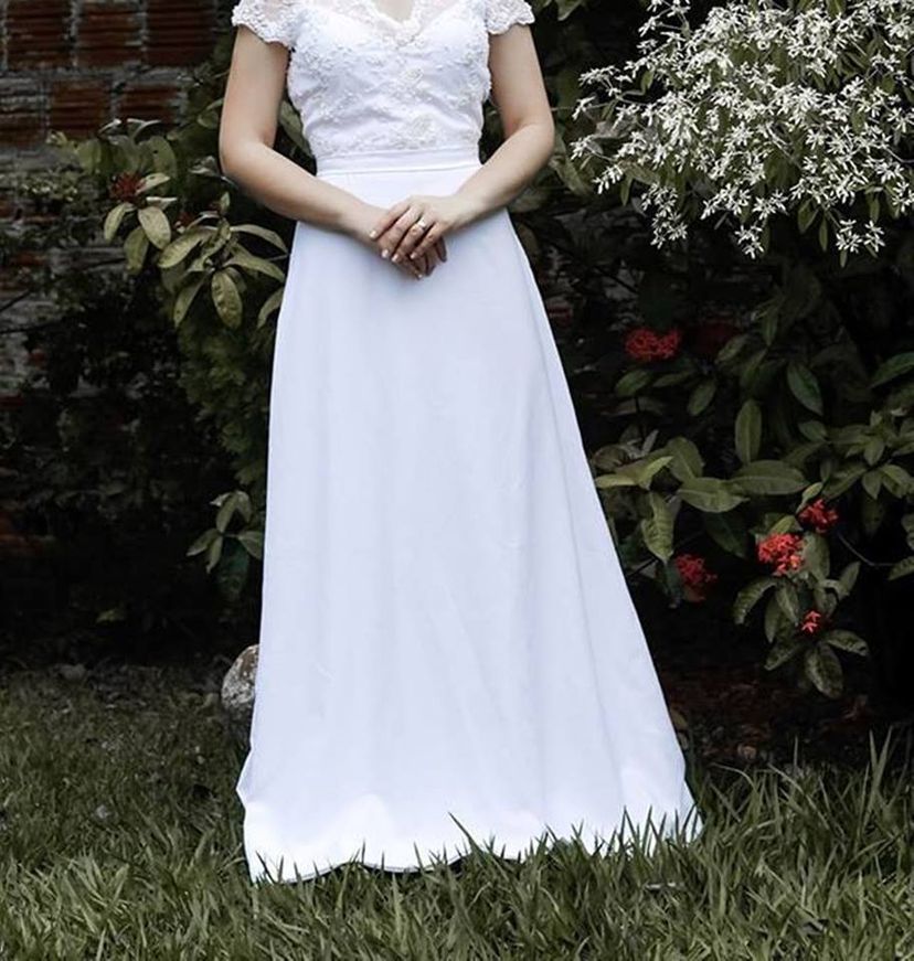 vestido de noiva para civil - noiva feito por costureira!