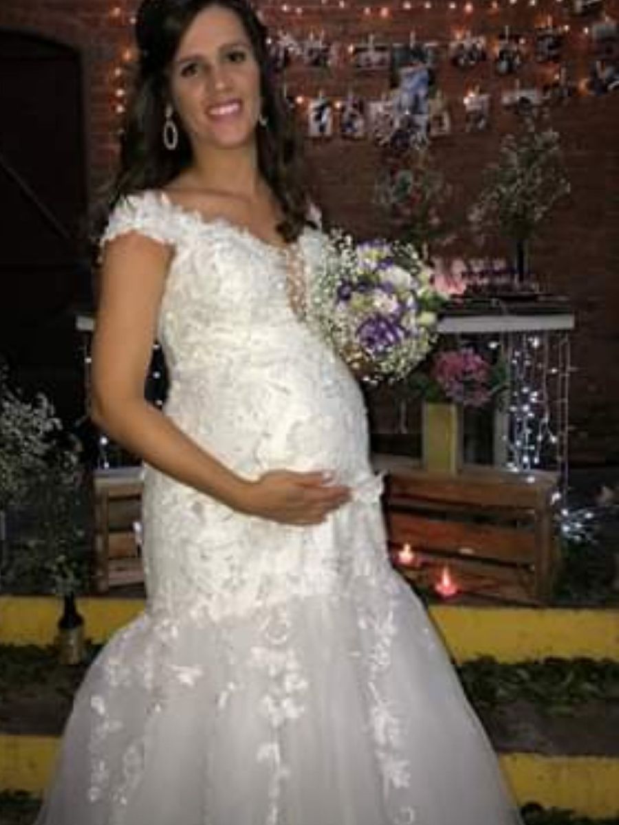 vestido de noiva gravida sereia