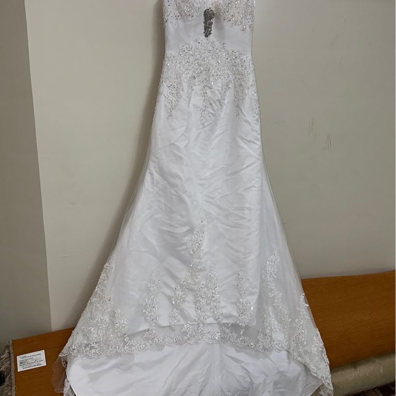 Vestido de Noiva Tecido Importado Usado 97448470 enjoei