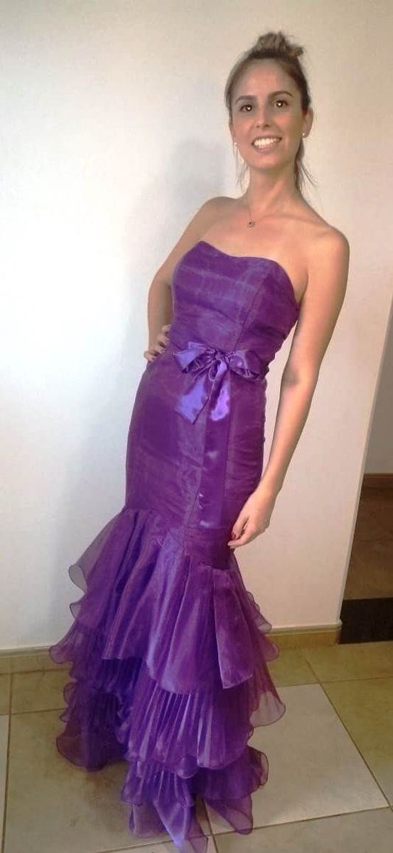 vestido com organza cristal
