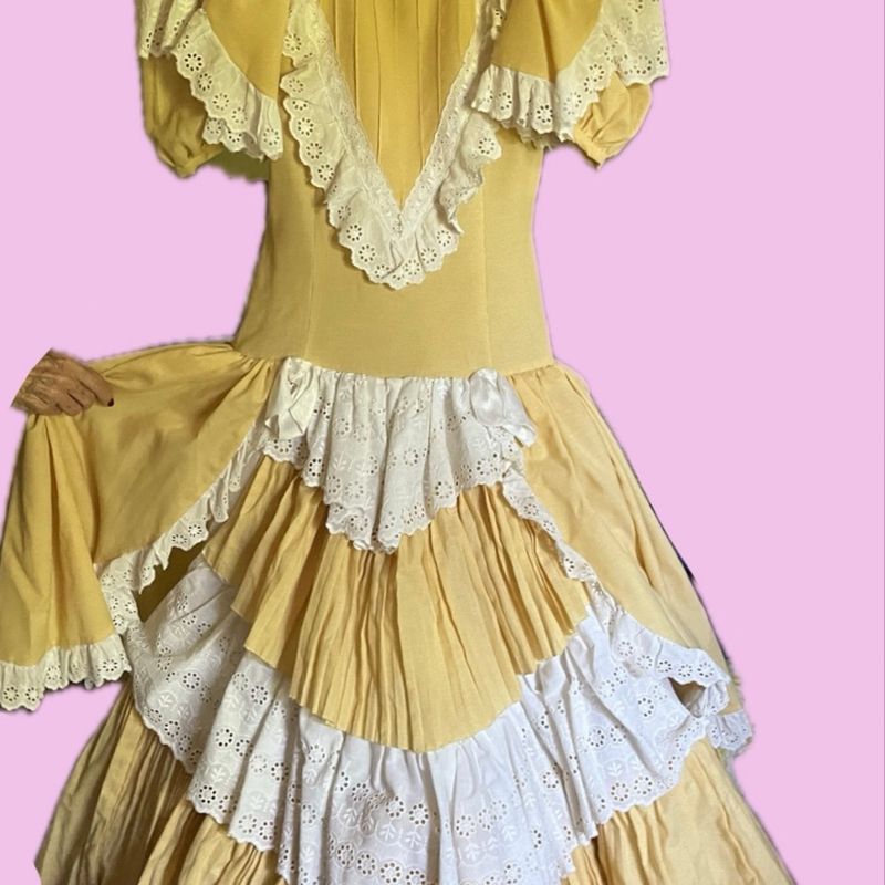 Vestido de best sale prenda amarelo