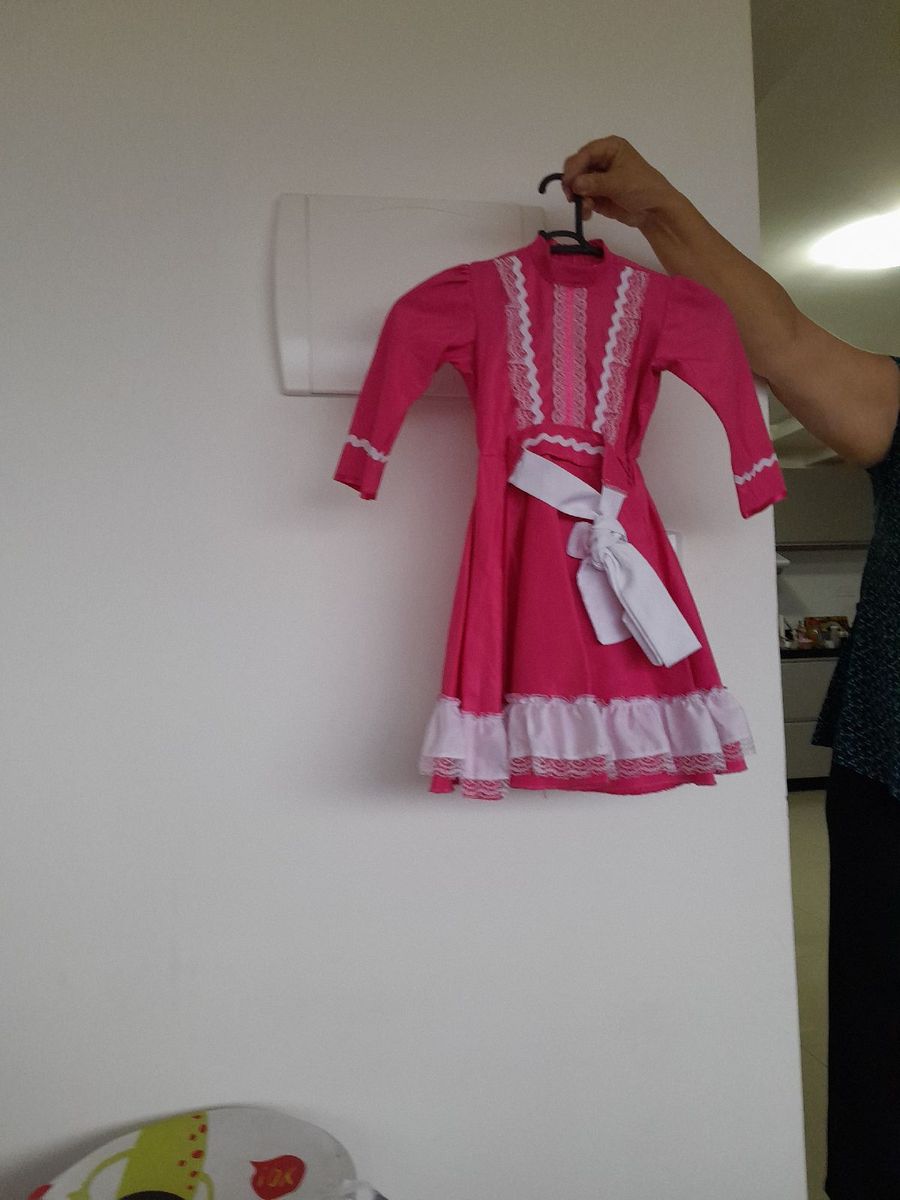 Vestido de Prenda Tam Infantil Vestido Feminino Recanto