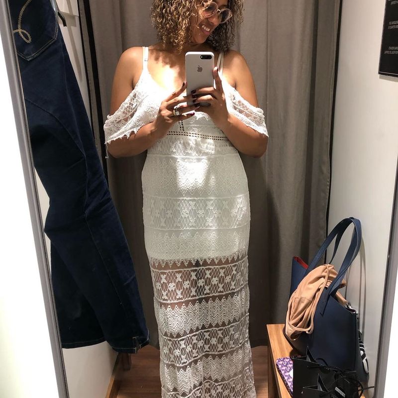 Vestido de 2024 renda c&a