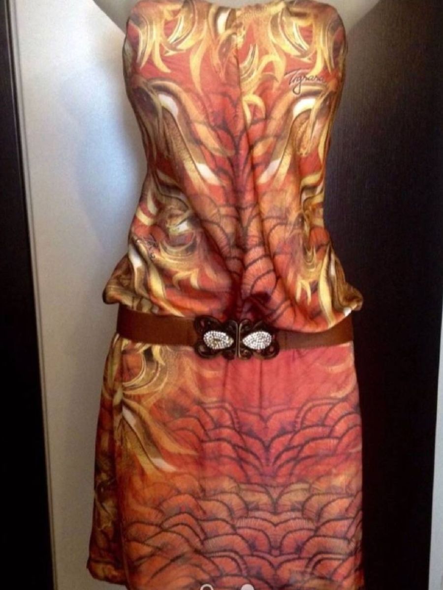 vestido de seda tigrara - vestidos tigrara