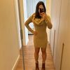 vestido de tricô caramelo - outros h&m