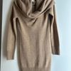 vestido de tricô caramelo - outros h&m