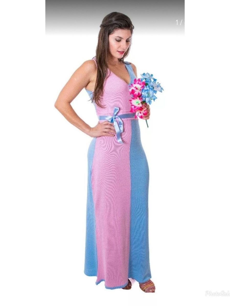 vestido rosa para gravida