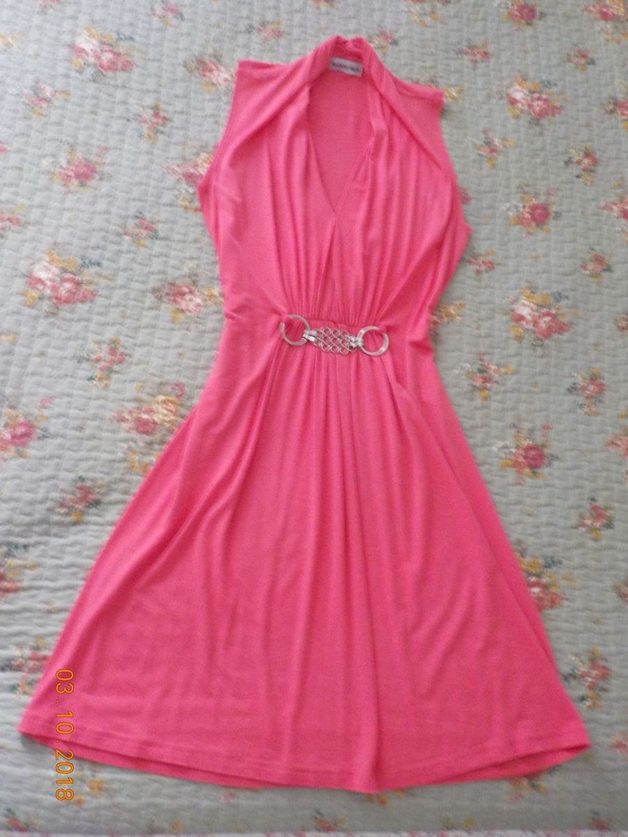 vestido de viscose liso