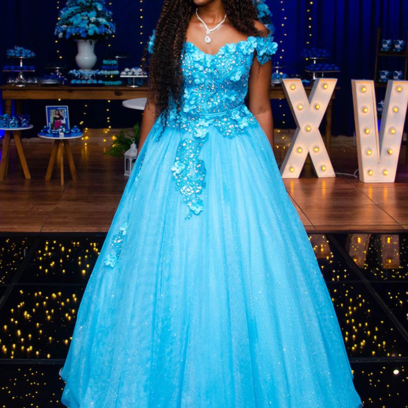 Vestido Debutante em Macaquinho Pista de Dança Sandália Vestido  de Festa Feminino Usado 100746164 enjoei