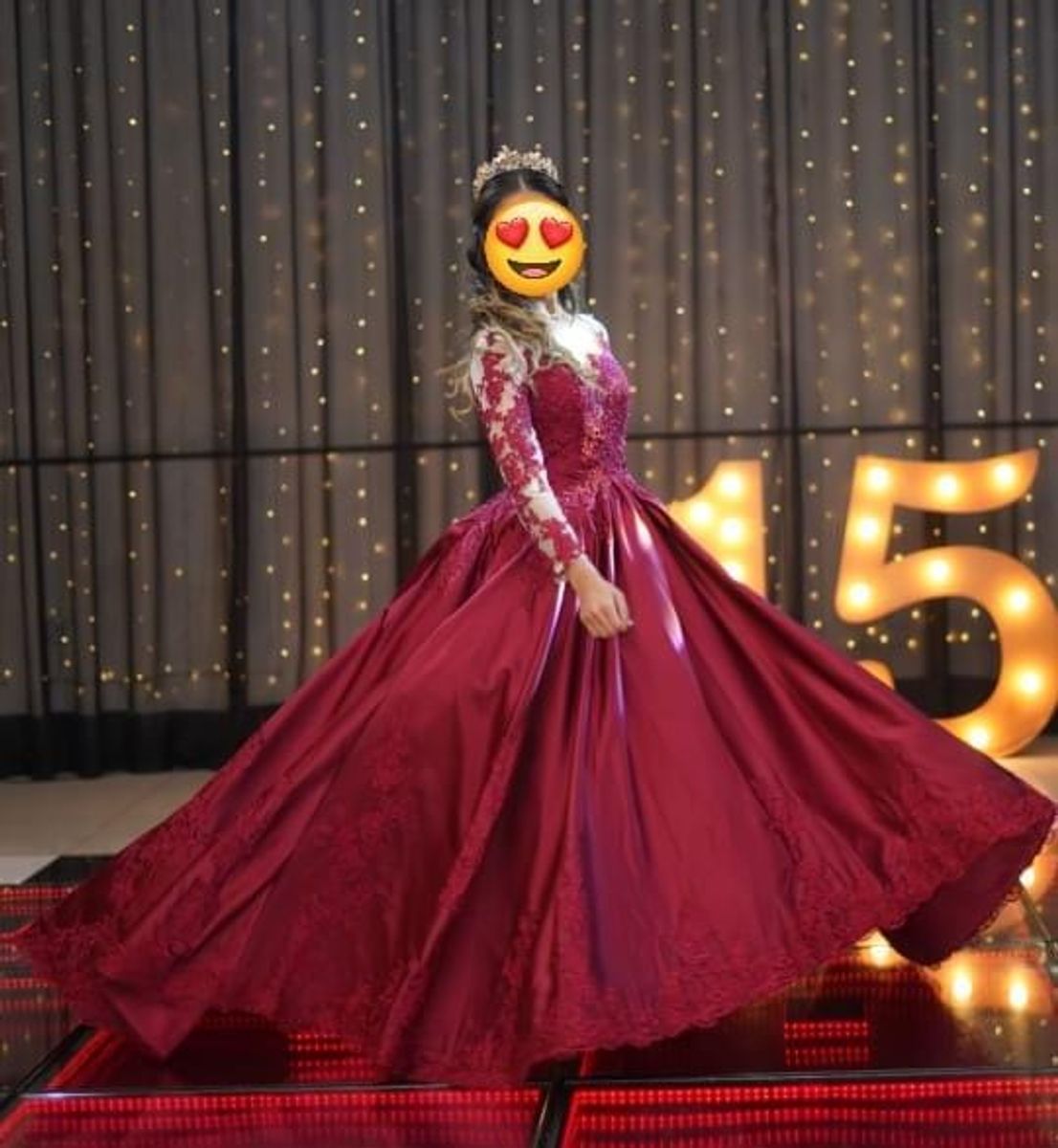 Vestido de 2024 debutante marsala