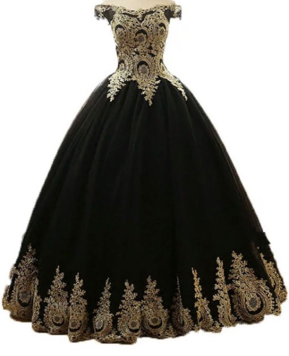 vestido dourado para debutante