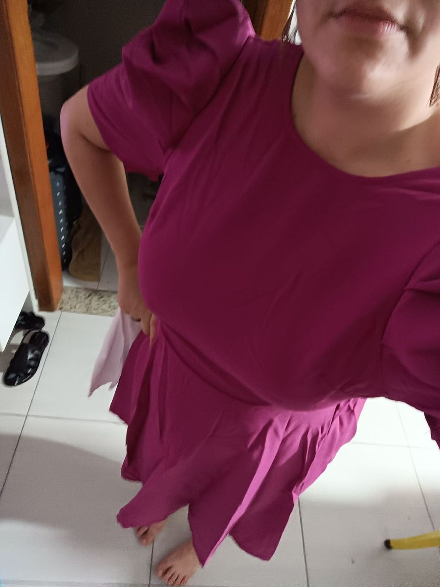 Vestido Decote Nas Costas Pink, Vestido Feminino Shein Nunca Usado  94110825