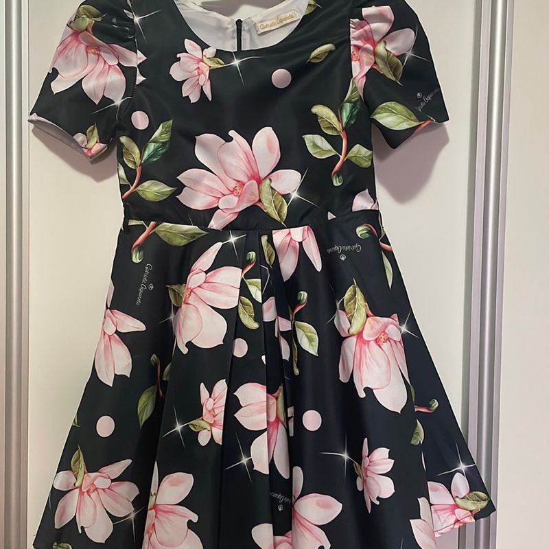 Vestido de Festa Deuso para a Pequena Gabriela Aquarela Usado