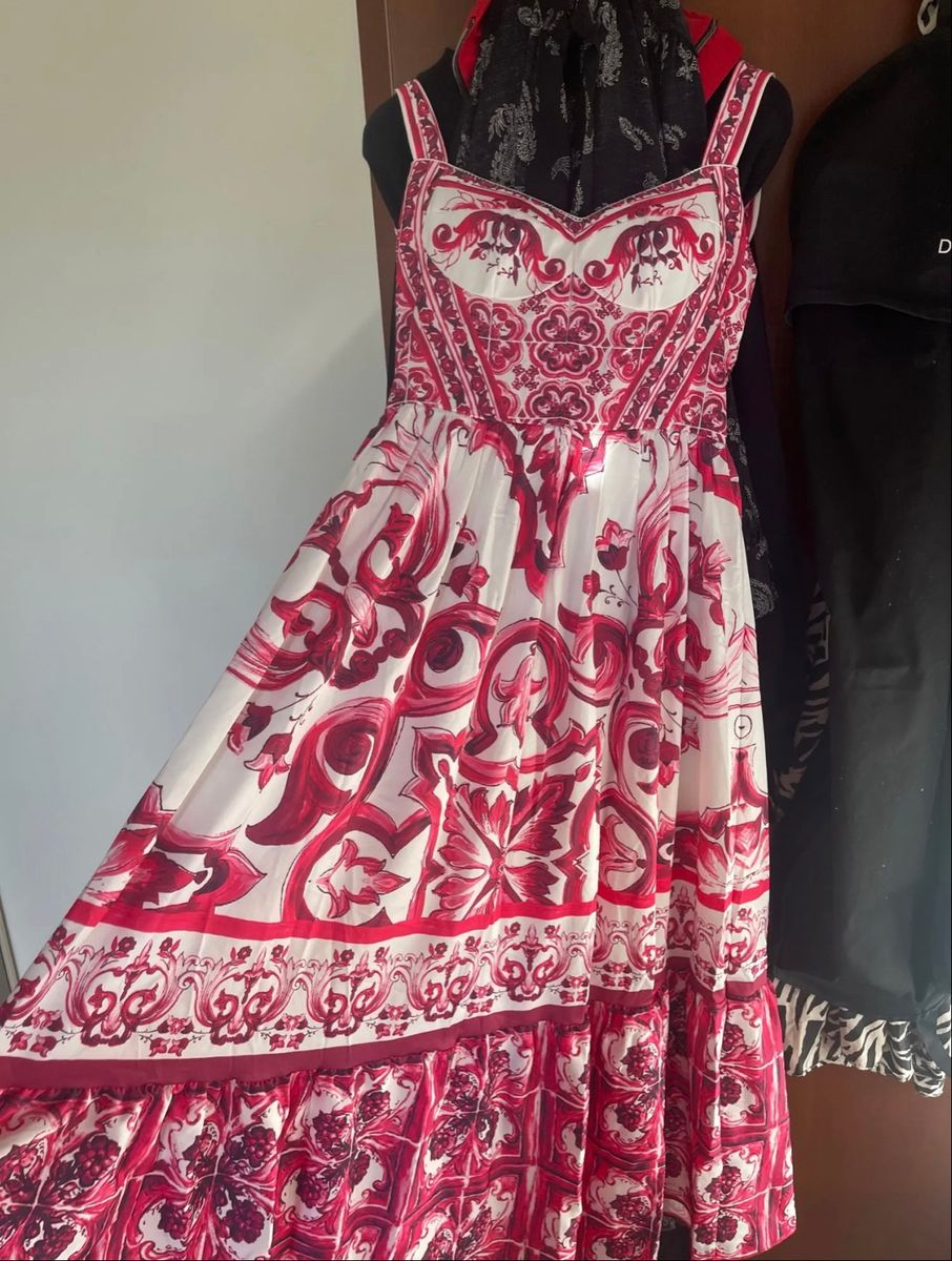 Vestido dolce deals gabbana vermelho