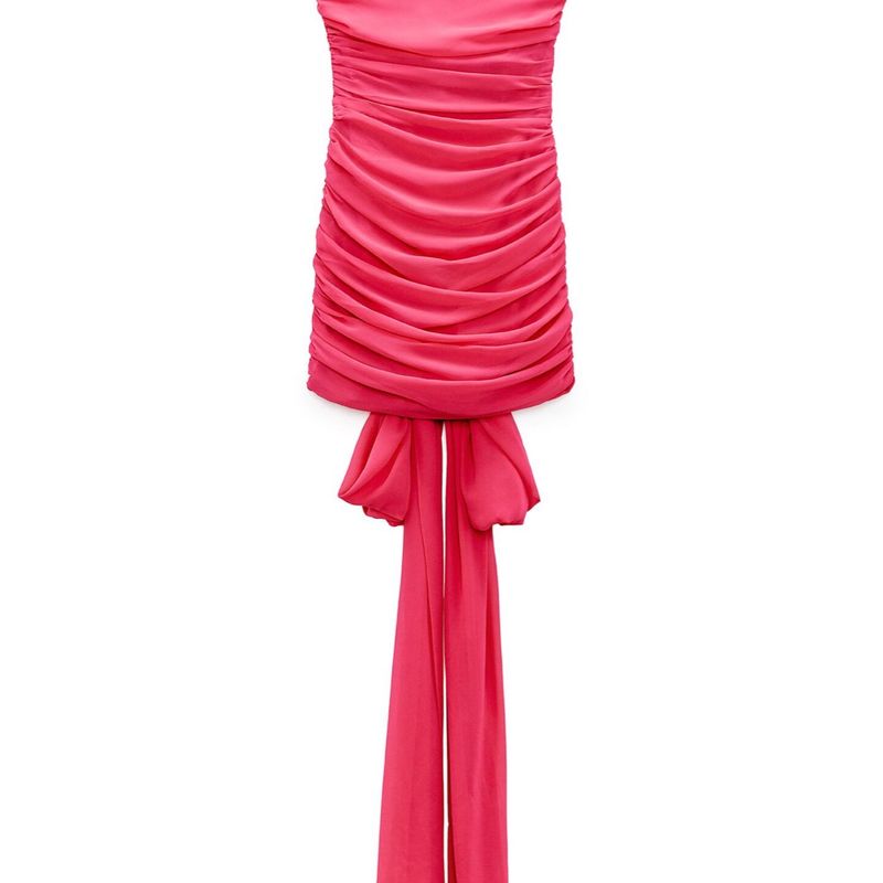 Vestido Drapeado Curto Rosa Pink Zara Nunca Usado 110806451 enjoei