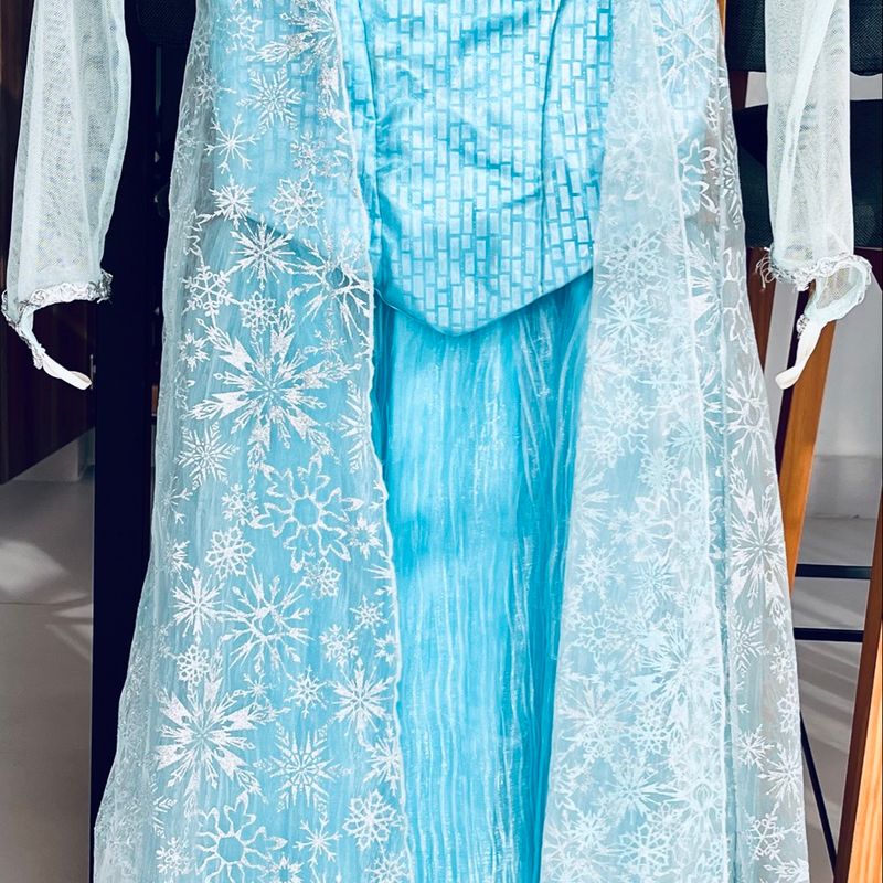 Vestido Frozen Elsa Fantasia com Capa | Roupa Infantil para Menina Nunca  Usado 77226989 | enjoei