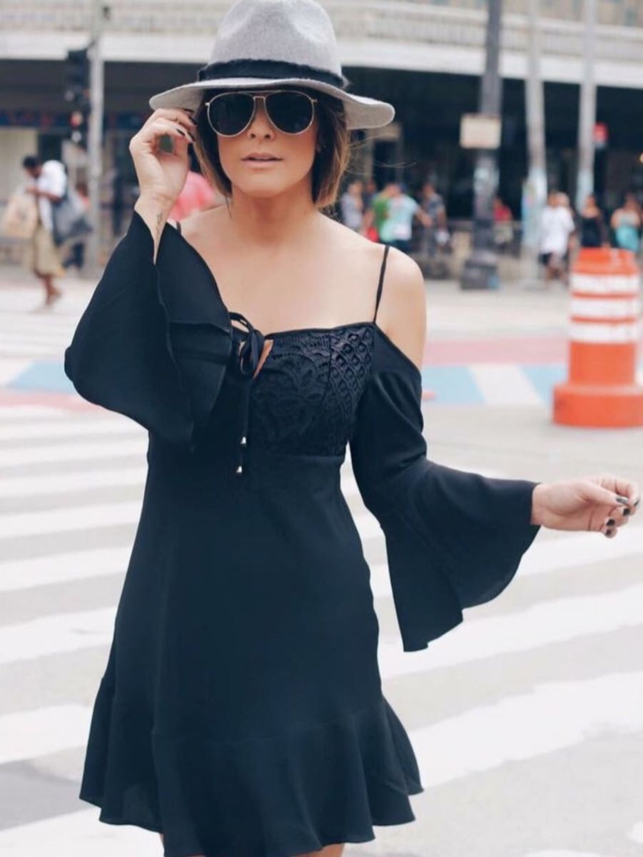 vestido em crepe estilo ciganinha apoá - vestidos apoa