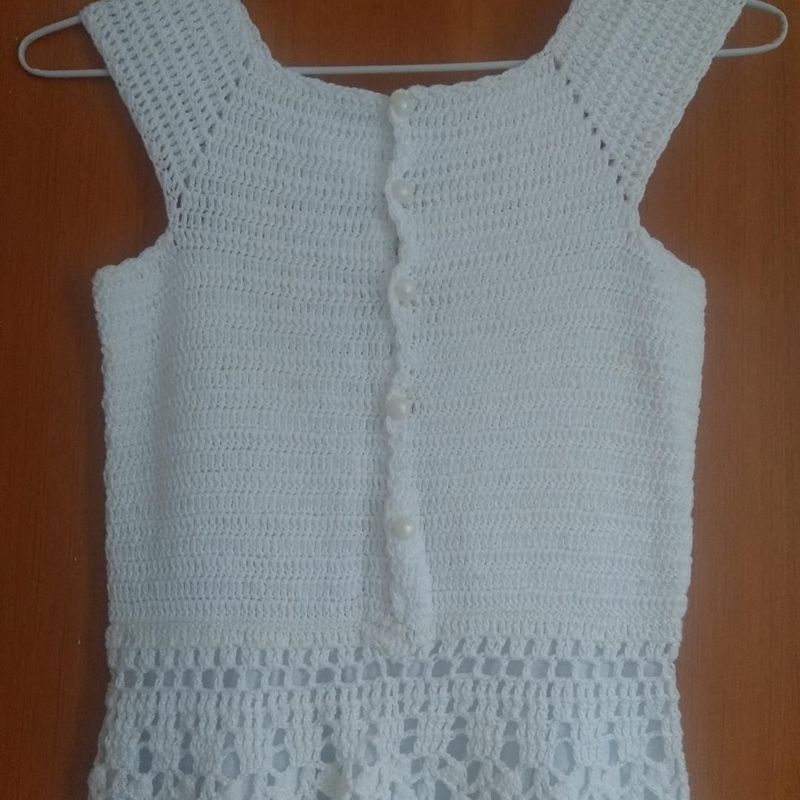 Vestido de croche infantil maria