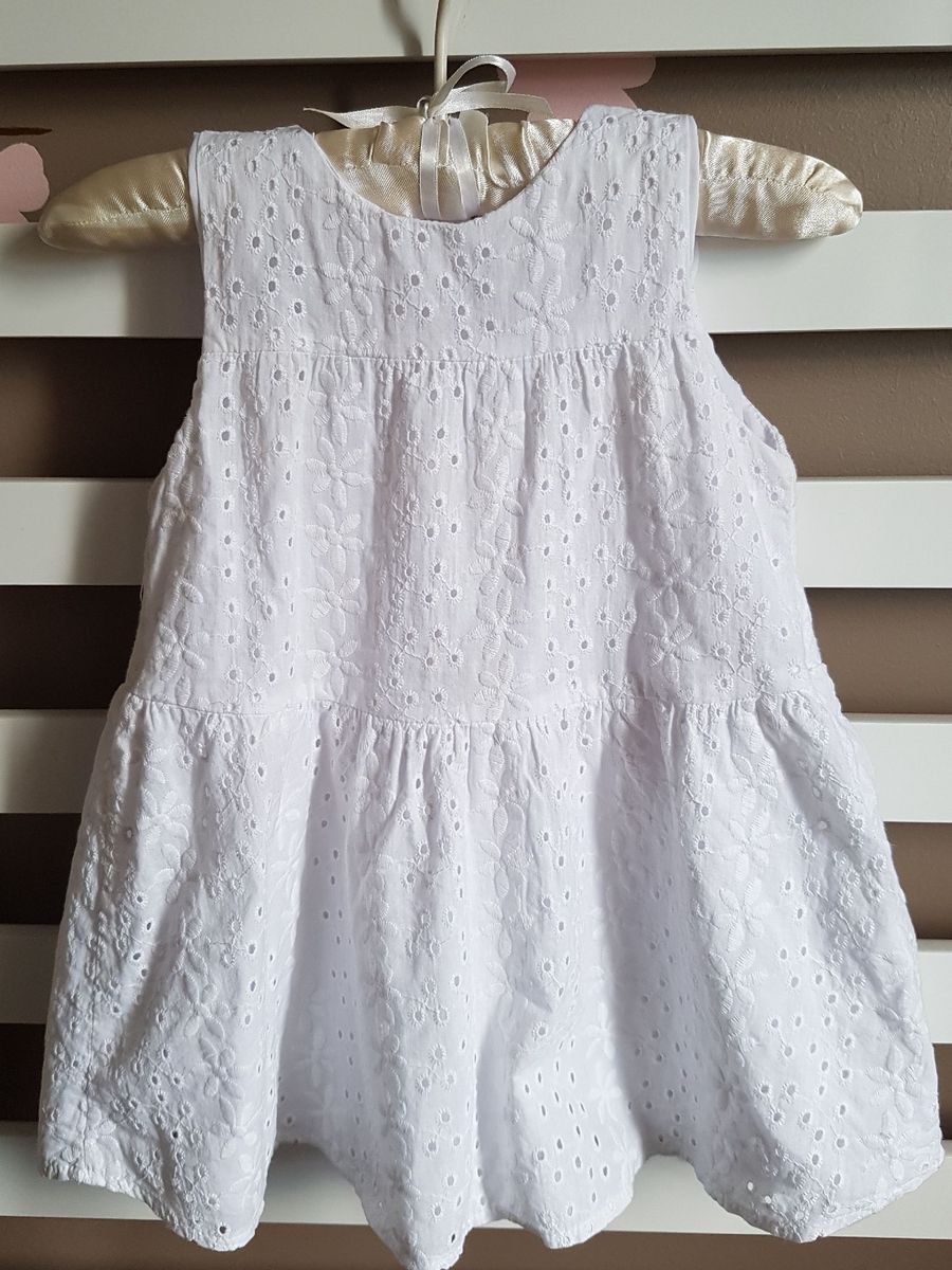 vestido de lese branco infantil