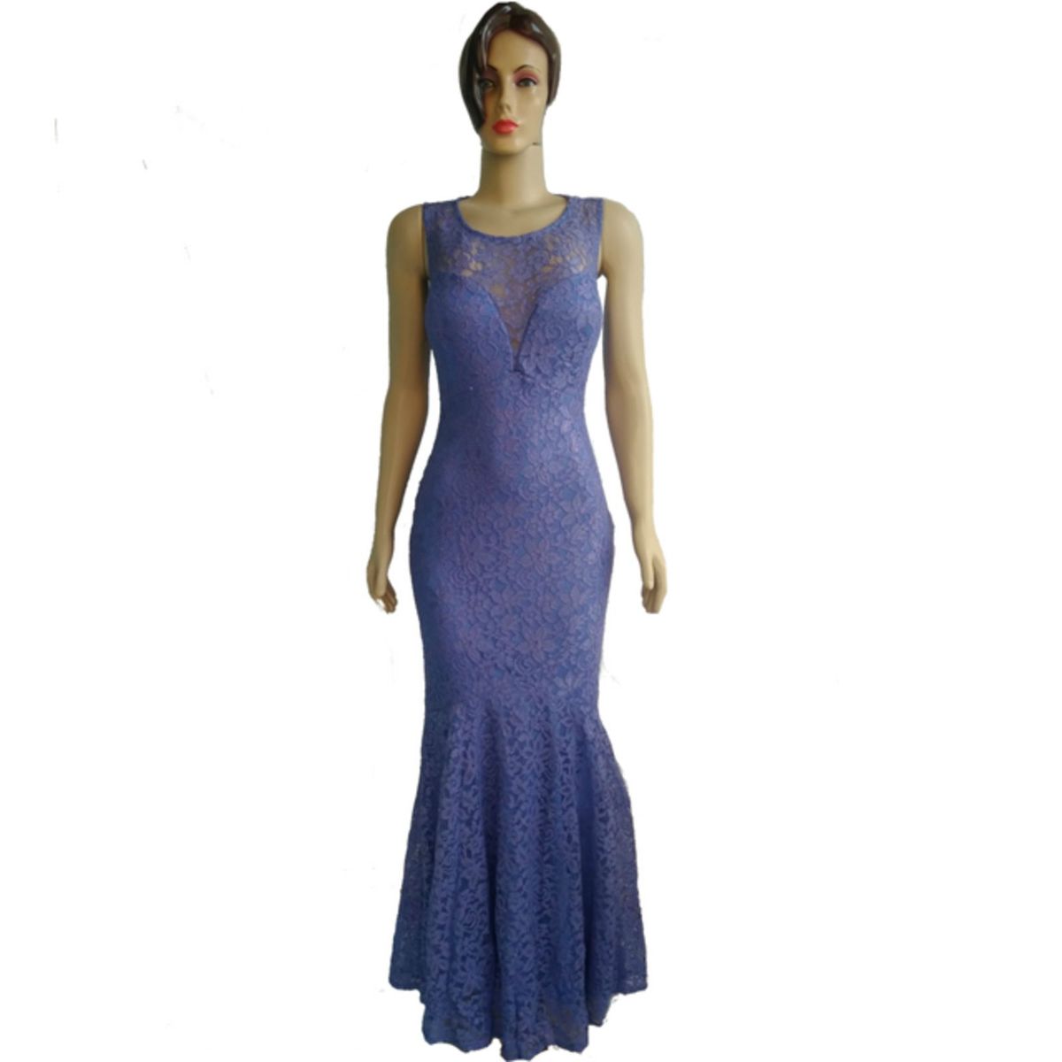 vestido de madrinha lilas com renda