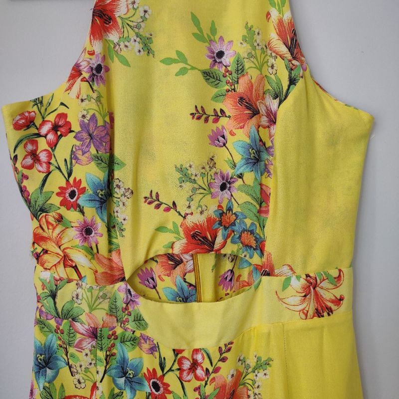 Vestido xadrez best sale amarelo c&a