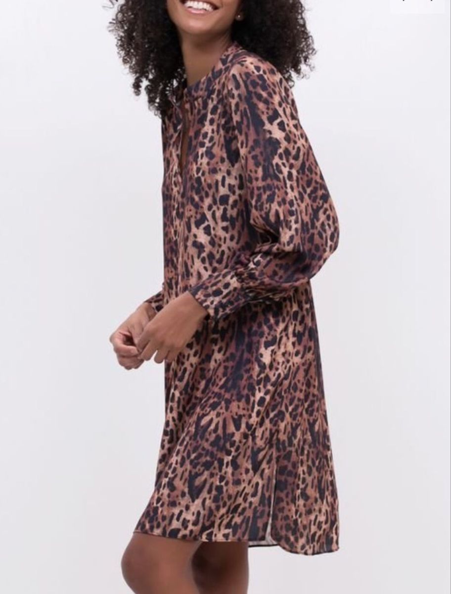 vestido estampa animal print novinho - vestidos renner