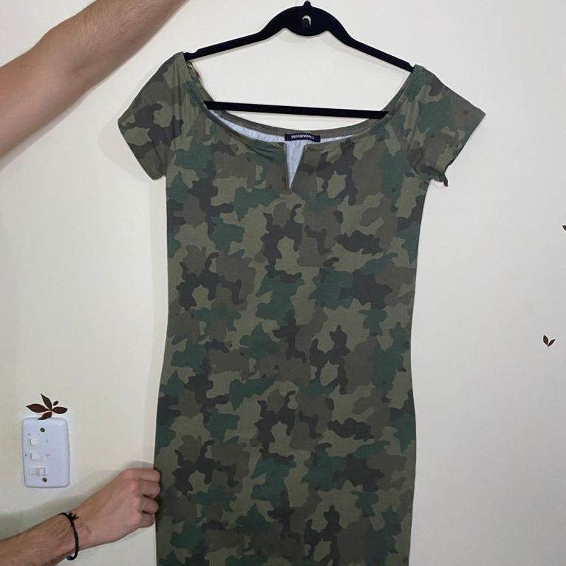 Vestido 2024 camuflada feminina