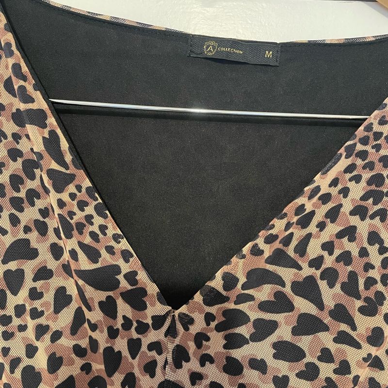 Vestido Estampa de Onça Renner Usado 105171356 enjoei