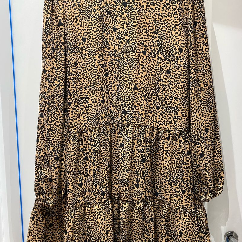 Vestido Estampa de Onça Renner Usado 107844049 enjoei