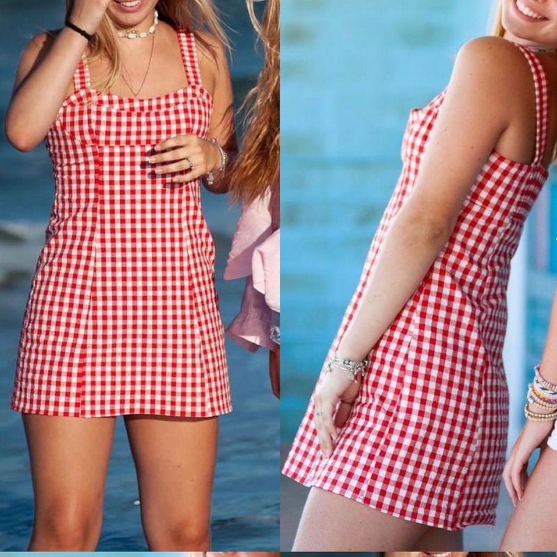 Cuadros Vichy Rojo Vestido Vichy Azul Zara Vestido Satinado