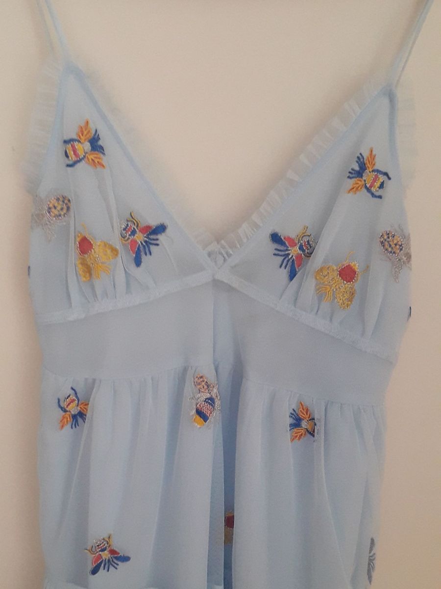 vestido azul bebe zara